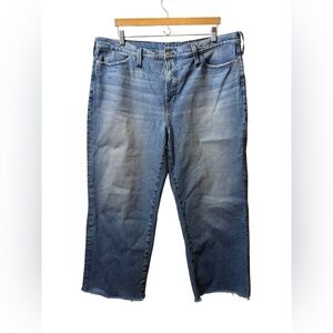MADEWELL | denim blue jeans 33 the perfect vintage wide leg crop jean